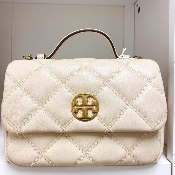 Tory Burch Handbags - Tory Burch 153399 Willa Mini Top Handle Bag in Brie